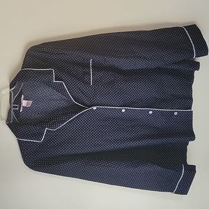 Victoria's Secret Long Sleeve Polka Dot VTG Women PJ Top Size L